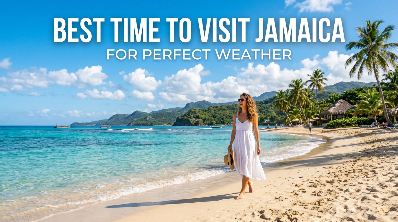 Jamaica beach view with best time to visit Jamaica heading