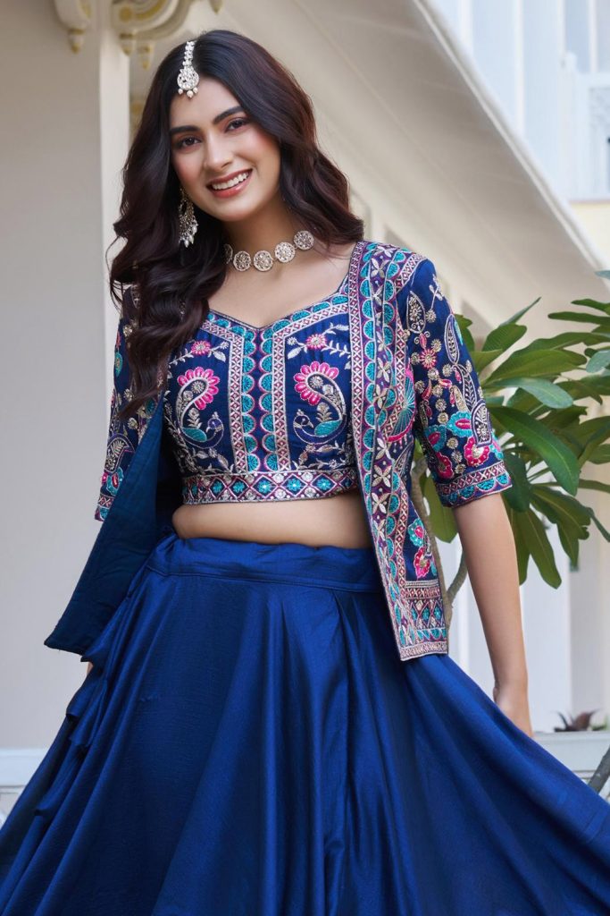 blue lehenga