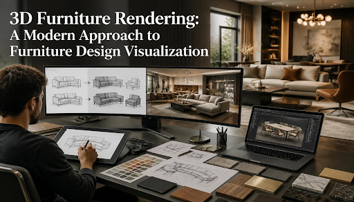 3D Furniture Rendering A Modern Approach to Furniture Design Visualization