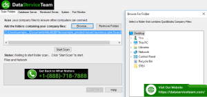 Check QuickBooks Database Server Manager - DST
