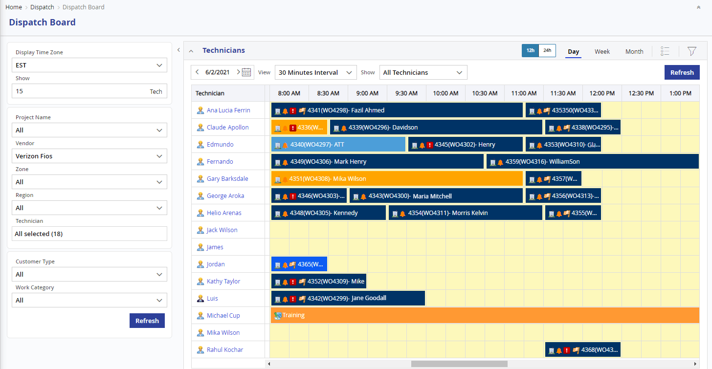 HVAC Dispatch Scheduling Software