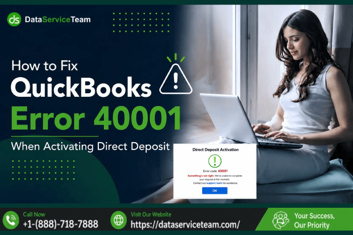 QuickBooks Error 40001 payroll activation error troubleshooting guide with service key and payroll update solutions