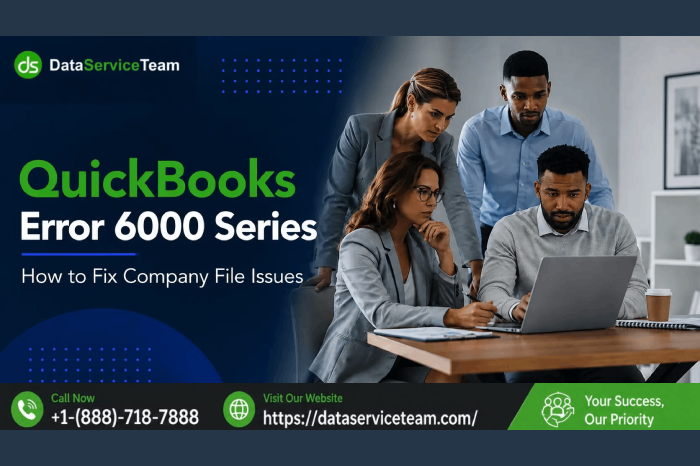 QuickBooks Error 6000 Series troubleshooting for company file, network, hosting, ND, and TLG errors