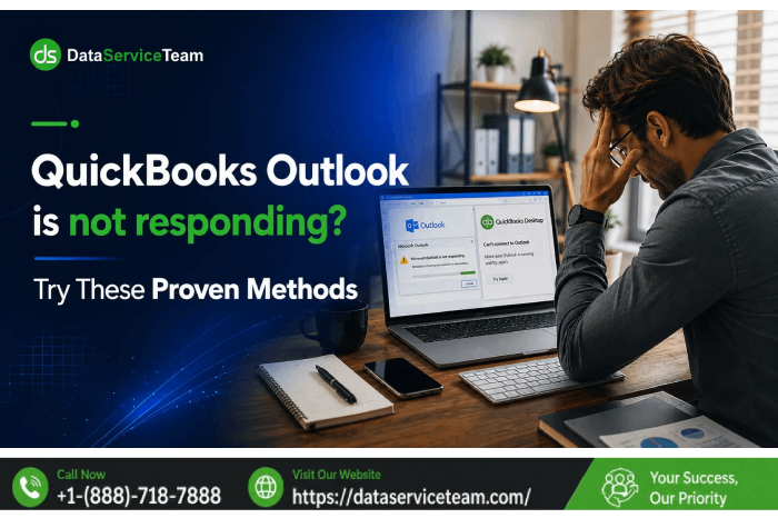 QuickBooks Outlook not responding error troubleshooting with email and Outlook integration fixes