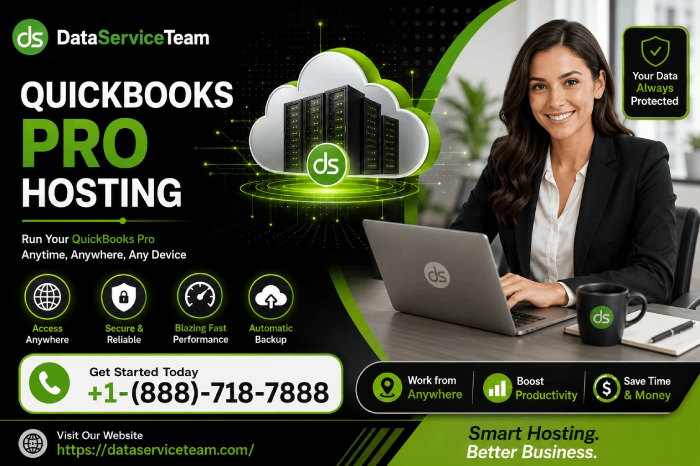 QuickBooks Pro Hosting with remote Desktop access, cloud server, multi-user accounting, and QuickBooks H101secure company-file management