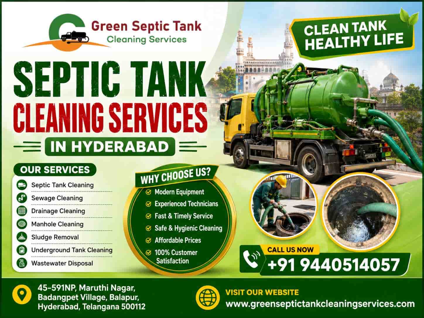 Septic Tank Cleaning Services in Hyderabad